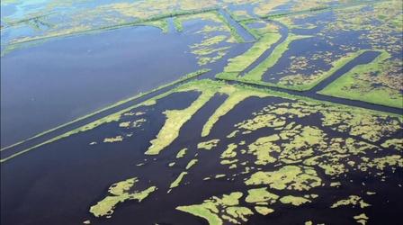 Video thumbnail: PBS NewsHour As Louisiana’s coast shrinks, a political fight grows