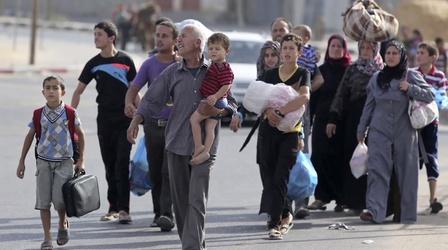Video thumbnail: PBS NewsHour Residents flee Northern Gaza after Israel warns of strikes