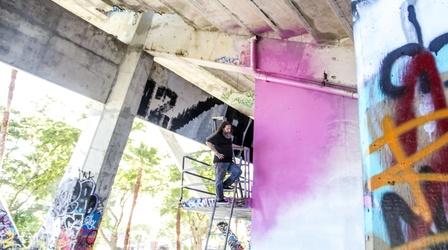 Video thumbnail: PBS NewsHour Veteran graffiti artist RISK on his evolving art form