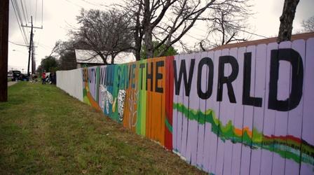 Video thumbnail: PBS NewsHour Painted fences bring Austin together