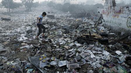 Video thumbnail: PBS NewsHour Debating warfare tactics on both sides of Mideast conflict