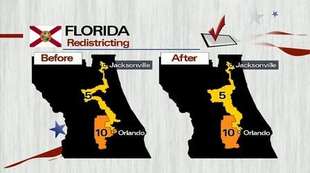 Video thumbnail: PBS NewsHour Perfecting the art of the redrawn Congressional district