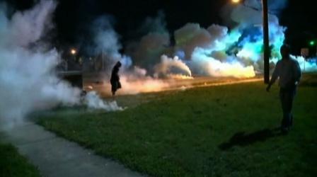 Video thumbnail: PBS NewsHour Images of Ferguson confrontations resonate around U.S.