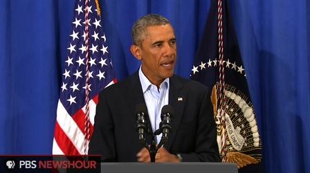 Video thumbnail: PBS NewsHour Obama: World is appalled by James Foley's killing
