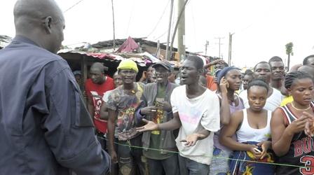 Video thumbnail: PBS NewsHour Ebola tensions ease in Liberia, but panic lingers
