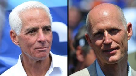 Video thumbnail: PBS NewsHour Former and current governors go head-to-head in Florida race
