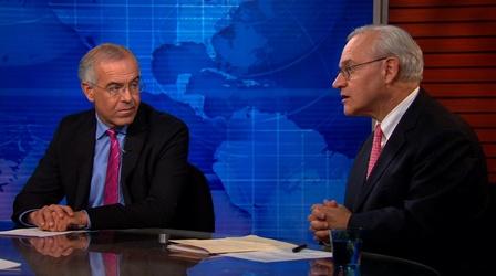 Video thumbnail: PBS NewsHour Brooks and Dionne on ground troop debate