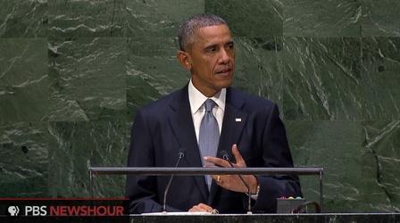 Video thumbnail: PBS NewsHour Obama takes Russia, Syria to task in UN speech