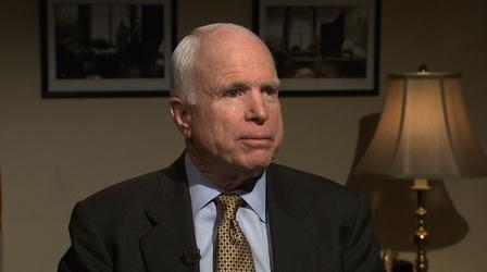 Video thumbnail: PBS NewsHour McCain: Medic's bravery should end female soldier debate