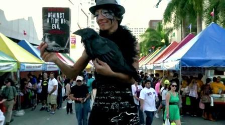 Video thumbnail: PBS NewsHour Miami Book Fair celebrates latest in old-fashioned tech