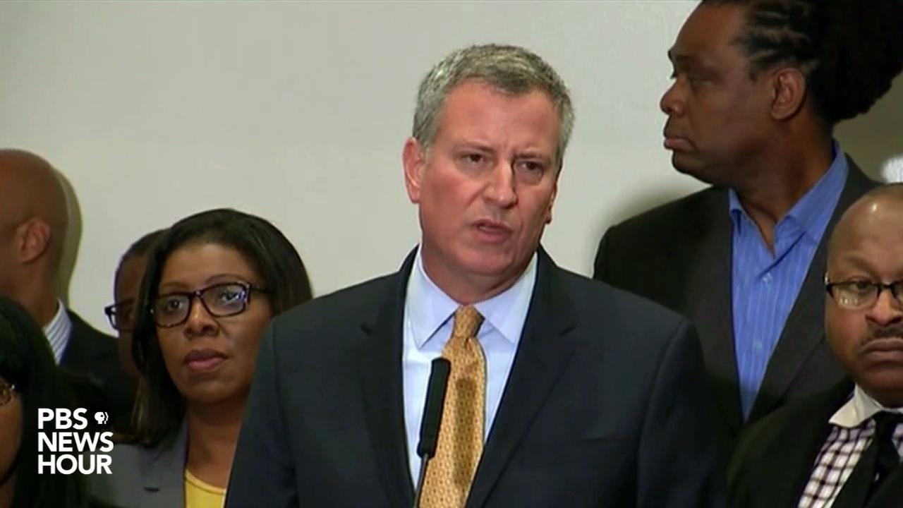 PBS News Hour: Watch NYC Mayor Bill de Blasio speak on Eric Garner ...