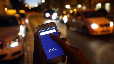Video thumbnail: PBS NewsHour Legal challenges cause woes for Wall Street darling Uber