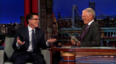 Video thumbnail: PBS NewsHour Stephen Colbert leaves the character behind to play himself