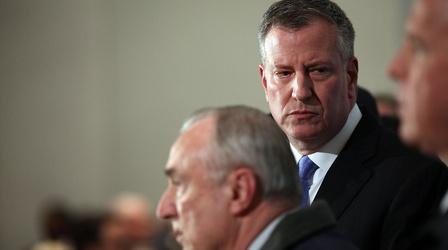 Video thumbnail: PBS NewsHour NYPD officer killings expose rift between police and mayor