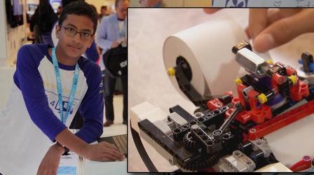 Video thumbnail: PBS NewsHour 13-year-old builds a printer for the blind with Lego blocks