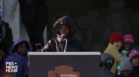Video thumbnail: PBS NewsHour Students lend their small voices to King's big dream
