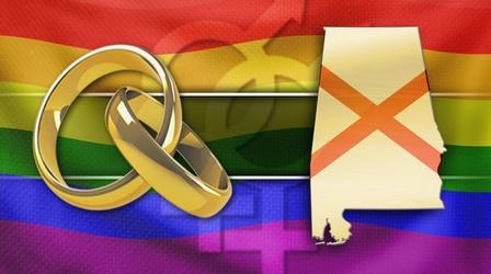 Video thumbnail: PBS NewsHour Ala. politics motivate a legal showdown over gay marriage