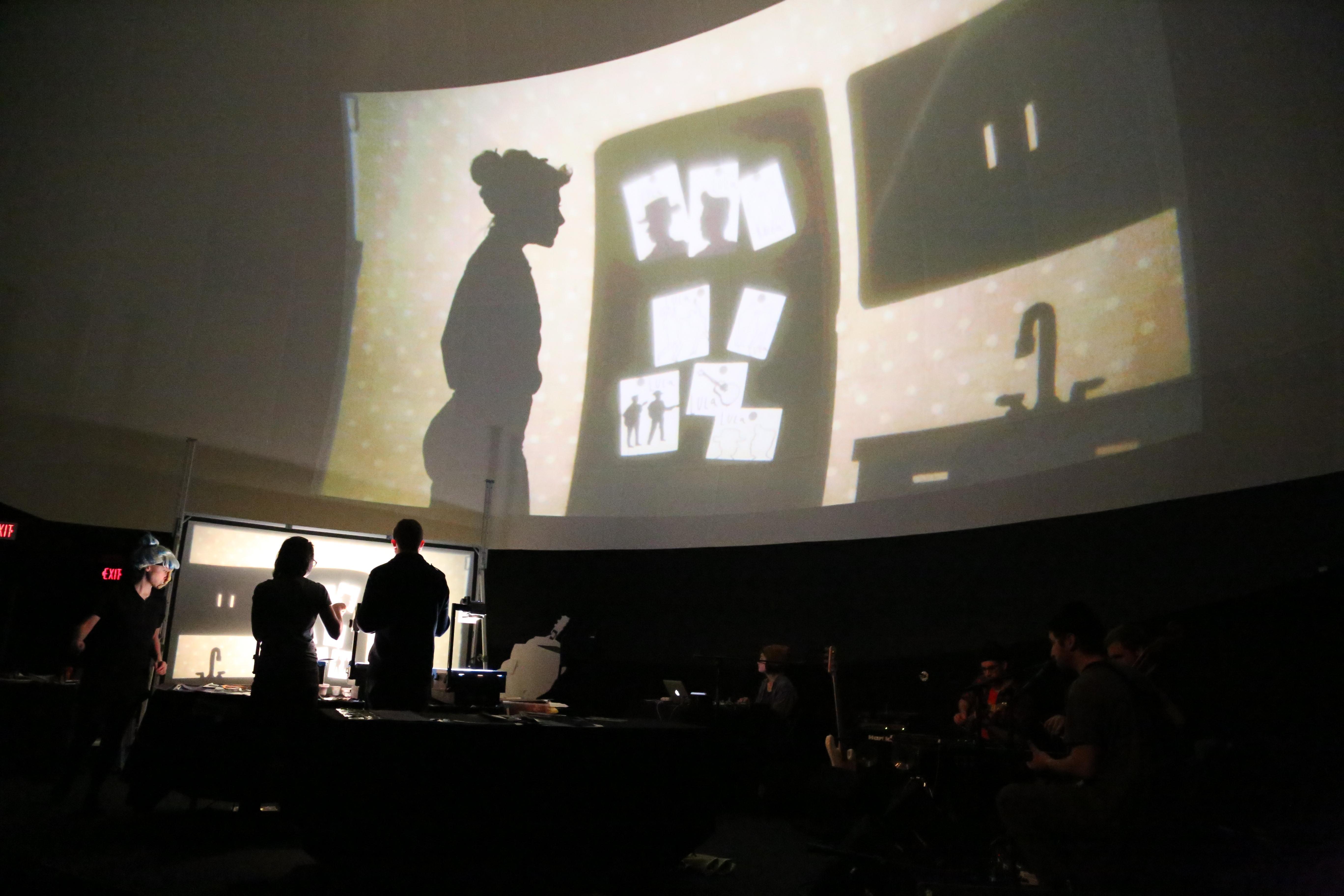 Creating live cinema with puppets and shadow