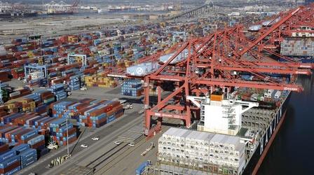Video thumbnail: PBS NewsHour Is the impact of labor disputes at West Coast ports hype?