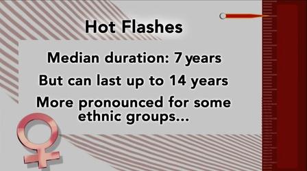 Video thumbnail: PBS NewsHour Hot flashes can strike for more than a decade, study finds