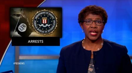 Video thumbnail: PBS NewsHour News Wrap: FBI arrests two in NY who planned to join IS