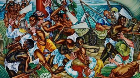 Video thumbnail: PBS NewsHour African captives rise up against slavery in Talladega murals