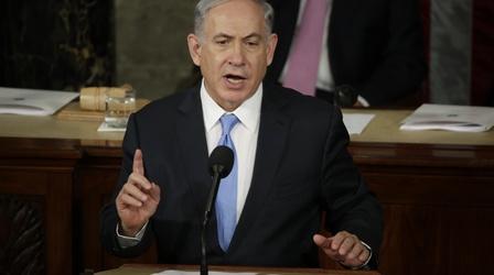 Video thumbnail: PBS NewsHour Netanyahu urges more Iran sanctions, no deal in U.S. speech