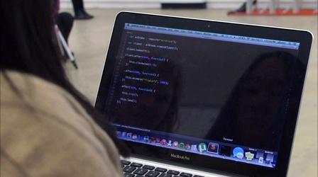 Video thumbnail: PBS NewsHour Coding academies offer fast track to good jobs