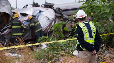 Video thumbnail: PBS NewsHour Site of train disaster didn’t have speed control system