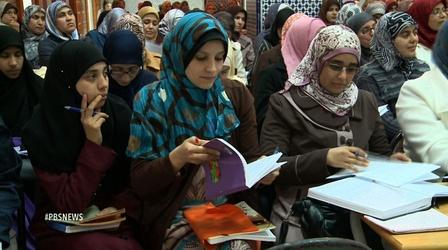 Video thumbnail: PBS NewsHour Morocco trains female spiritual guides to fight extremism