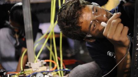 Video thumbnail: PBS NewsHour How to hook young people on math and science? Robots!