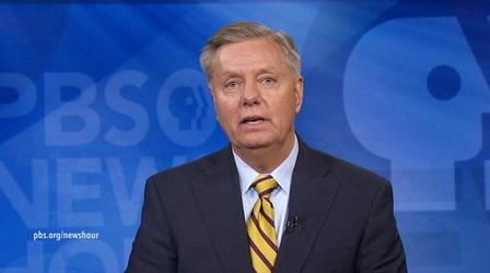 Video thumbnail: PBS NewsHour Sen. Lindsey Graham on fighting IS, securing Social Security
