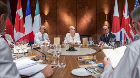 Video thumbnail: PBS NewsHour Greece and Russia dominate the G-7 summit 2-day talks
