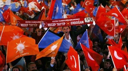 Video thumbnail: PBS NewsHour Early results indicate Erdogan’s super majority dreams done