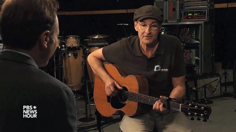 James Taylor sings 'Shower the People' image