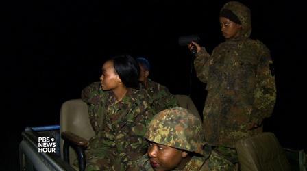 Video thumbnail: PBS NewsHour All-women team goes on the hunt for poachers in South Africa