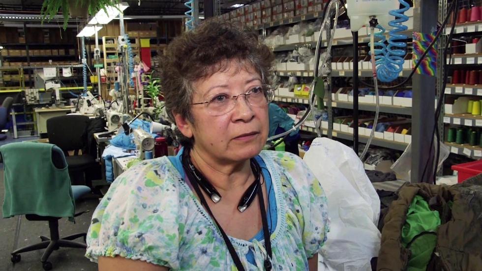 The conversion of a Patagonia seamstress image