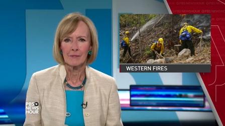 Video thumbnail: PBS NewsHour News Wrap: Three firefighters die in wildfire ‘hellstorm