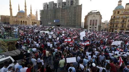 Video thumbnail: PBS NewsHour Thousands take to Beirut streets to protest government