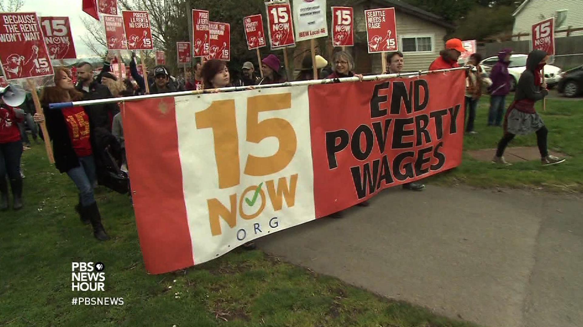 How does the fight for $15 affect the labor market?