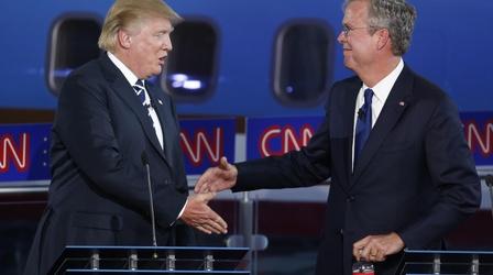 Video thumbnail: PBS NewsHour At GOP debate, targeting Trump and trying to break through