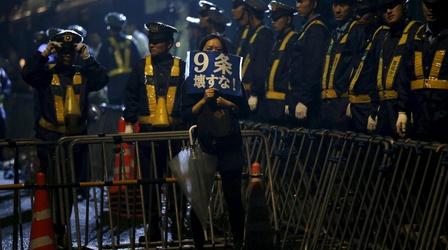 Video thumbnail: PBS NewsHour Japan enacts controversial law to nix military limits