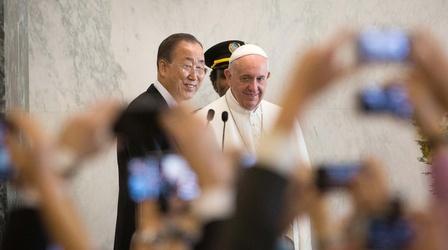 Video thumbnail: PBS NewsHour Pope Francis calls for peace and dignity for the poor at UN