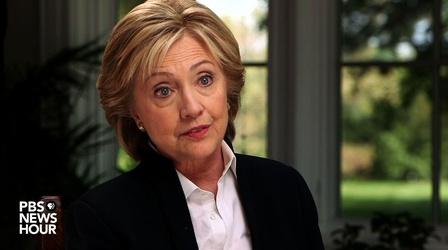 Video thumbnail: PBS NewsHour Clinton on emails: ‘I did it for convenience’