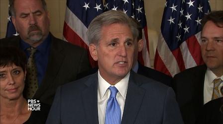 Video thumbnail: PBS NewsHour McCarthy: To unite GOP, House needs ‘a new face’