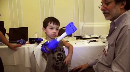 Video thumbnail: PBS NewsHour 3-D printers put limb prosthetics for kids in reach
