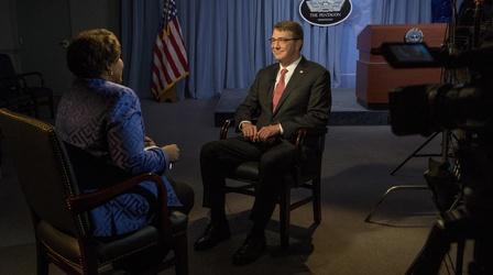 Video thumbnail: PBS NewsHour Ash Carter on a military turning point for women in combat