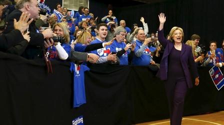 Video thumbnail: PBS NewsHour Fight moves to N.H. as Cruz and Clinton claim Iowa victory