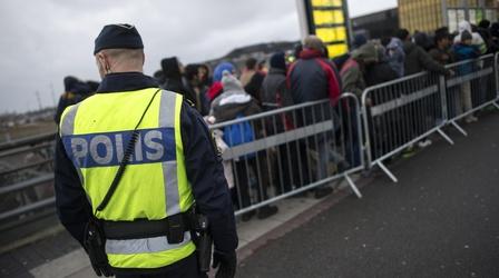 Video thumbnail: PBS NewsHour Sweden's welcome to refugees disturbed by violent backlash