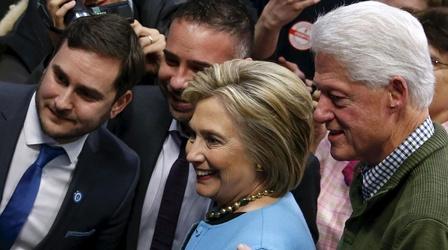 Video thumbnail: PBS NewsHour Clinton camp wrestles with gender and generational divides